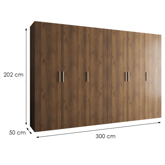 Skriňa Bari 1 300 orech/strieborný,2