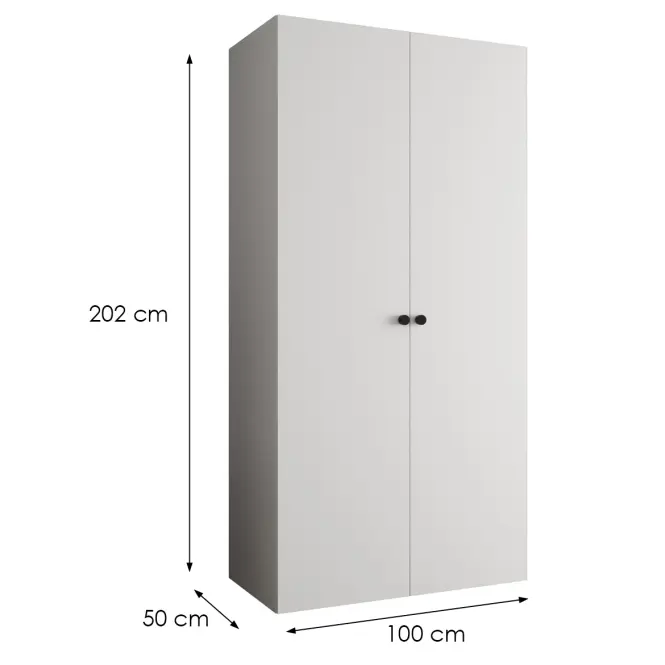 Skriňa Parma 1 100 biely/čierny