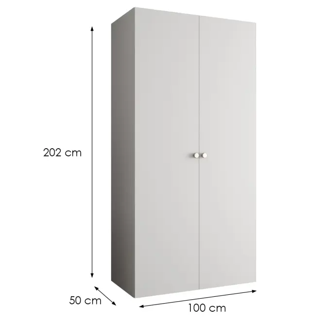 Skriňa Parma 1 100 biely/strieborný