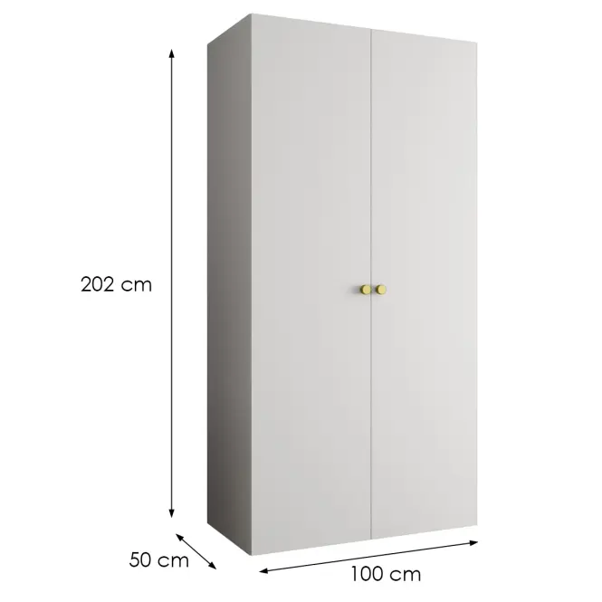Skriňa Parma 1 100 biely/zlotý,2