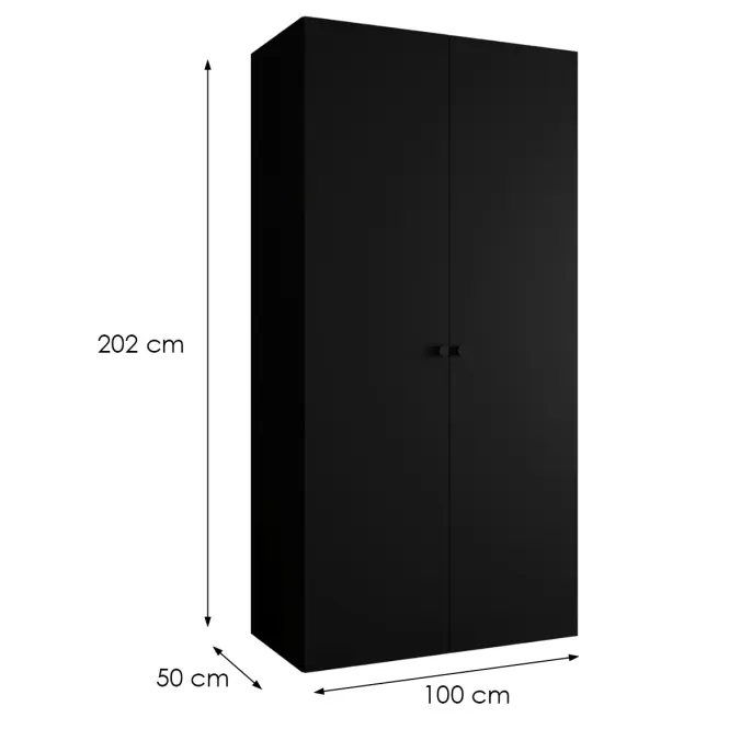 Skriňa Parma 1 100 čierny/čierny