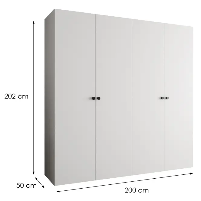 Skriňa Parma 1 200 biely/čierny