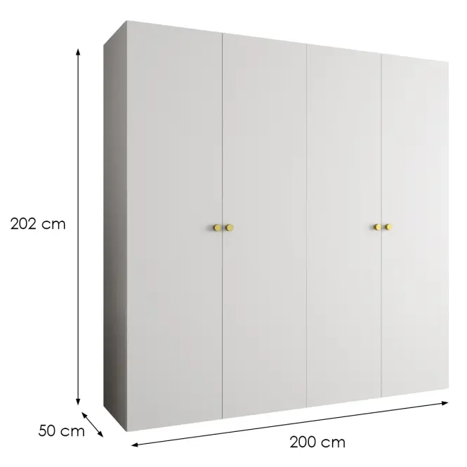 Skriňa Parma 1 200 biely/zlotý