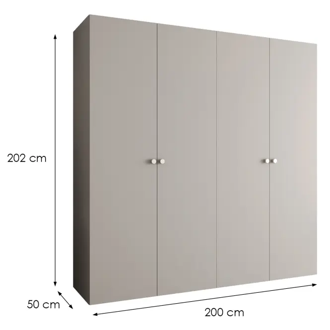 Skriňa Parma 1 200 kašmír/strieborný,2