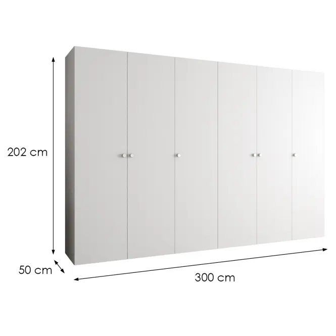 Skriňa Parma 1 300 biely/strieborný