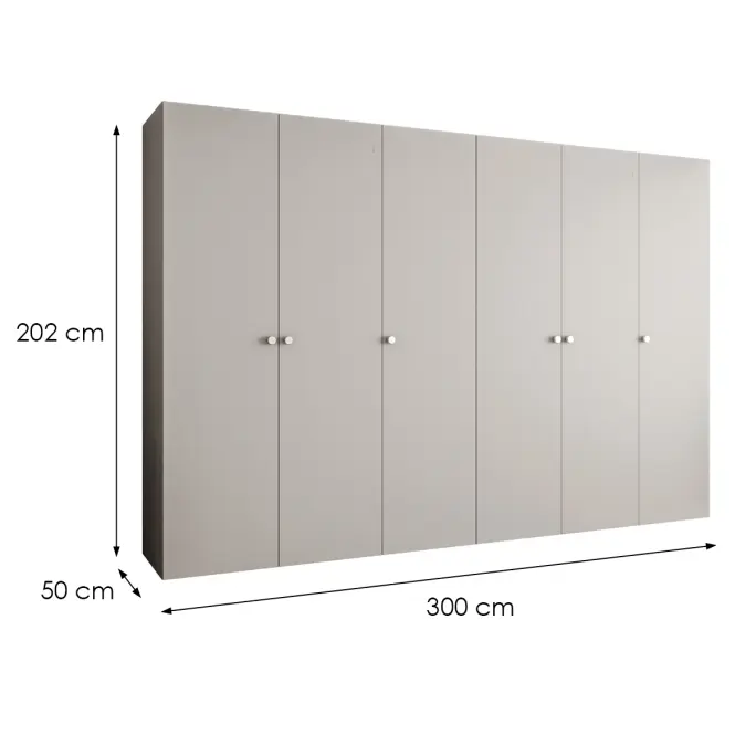 Skriňa Parma 1 300 kašmír/strieborný,2