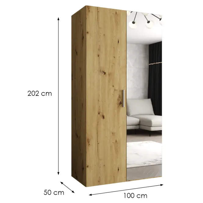 Skriňa Bari 2 100 artisan/strieborný,2
