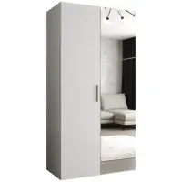 Skriňa Bari 2 100 biely/strieborný