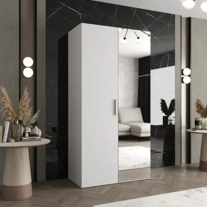 Skriňa Bari 2 100 biely/strieborný,5