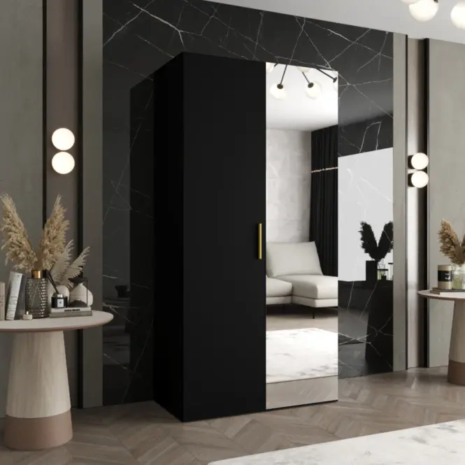 Skriňa Bari 2 100 čierny/zlotý