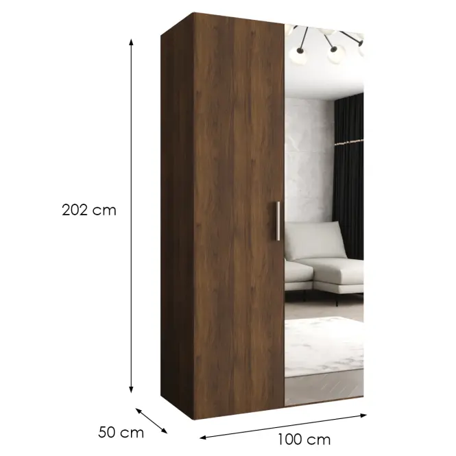 Skriňa Bari 2 100 orech/strieborný