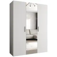 Skriňa Bari 2 150 biely/strieborný