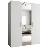 Skriňa Bari 2 150 biely/strieborný