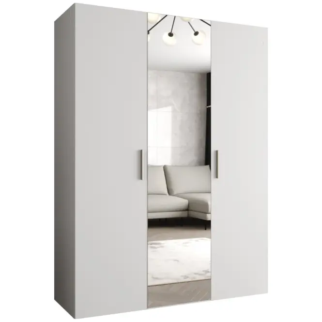 Skriňa Bari 2 150 biely/strieborný