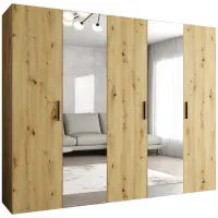 Skriňa Bari 2 250 artisan/čierny