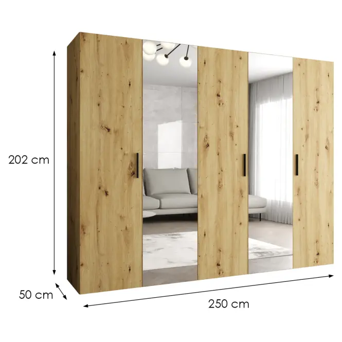 Skriňa Bari 2 250 artisan/čierny,2