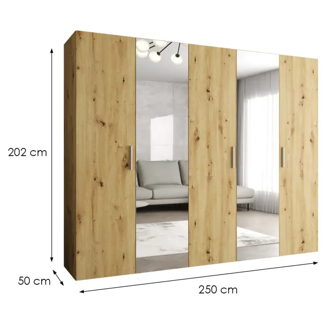 Skriňa Bari 2 250 artisan/strieborný,2