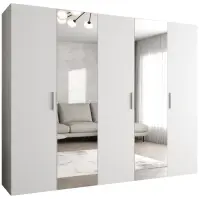 Skriňa Bari 2 250 biely/strieborný