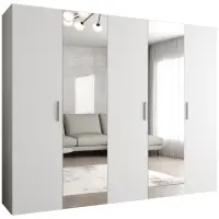 Skriňa Bari 2 250 biely/strieborný