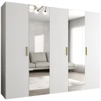 Skriňa Bari 2 250 biely/zlotý