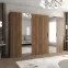 Skriňa Bari 2 300 orech/strieborný,5