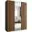 Skriňa Parma 2 150 orech/strieborný
