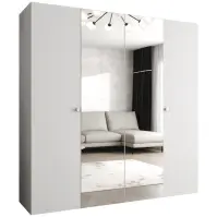 Skriňa Parma 2 200 biely/strieborný