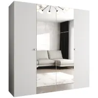 Skriňa Parma 2 200 biely/strieborný