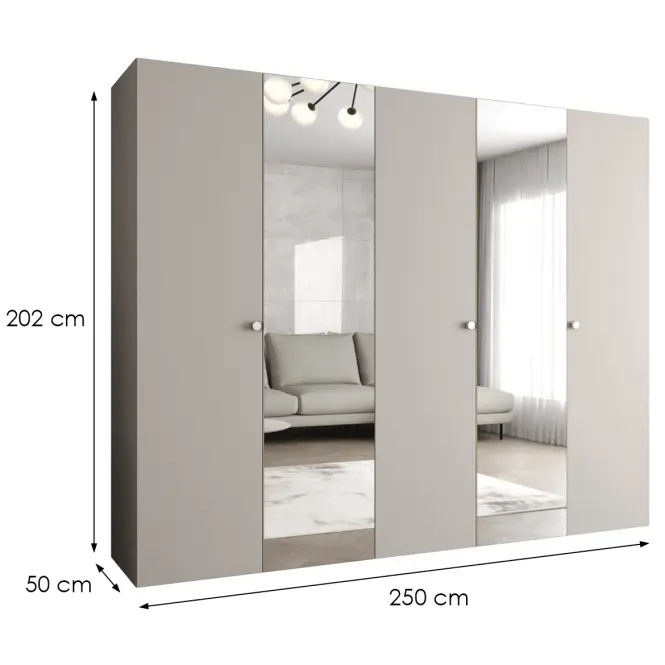 Skriňa Parma 2 250 kašmír/strieborný