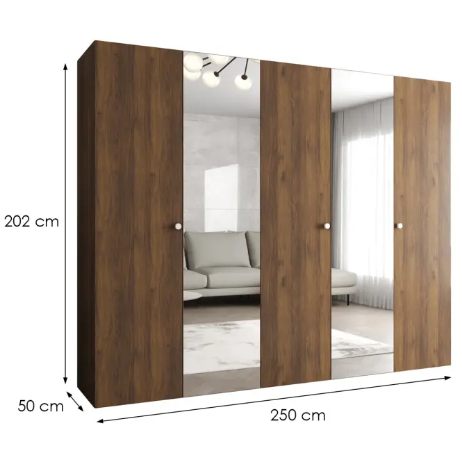 Skriňa Parma 2 250 orech/strieborný