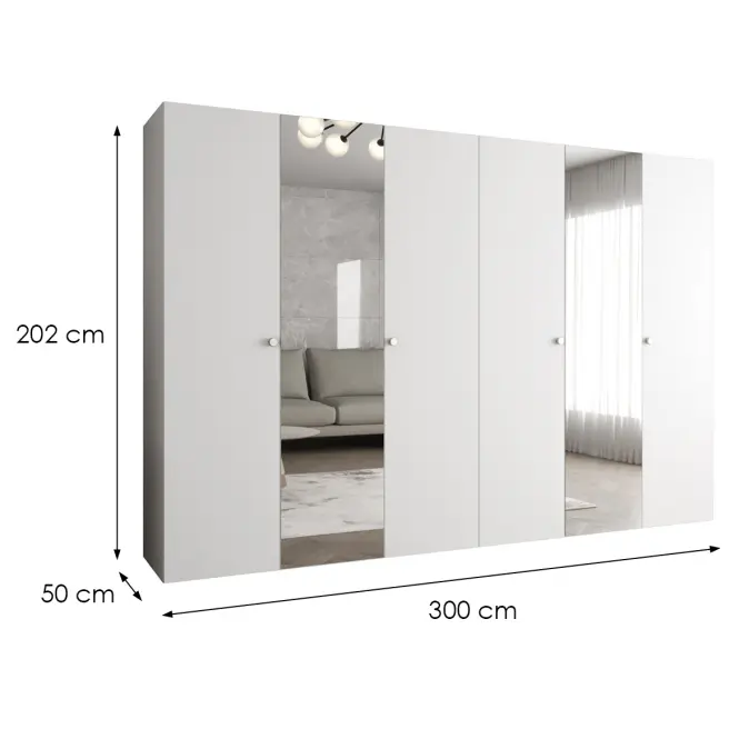Skriňa Parma 2 300 biely/strieborný,2