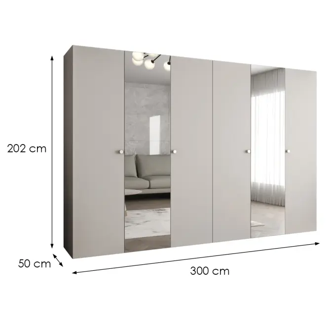 Skriňa Parma 2 300 kašmír/strieborný