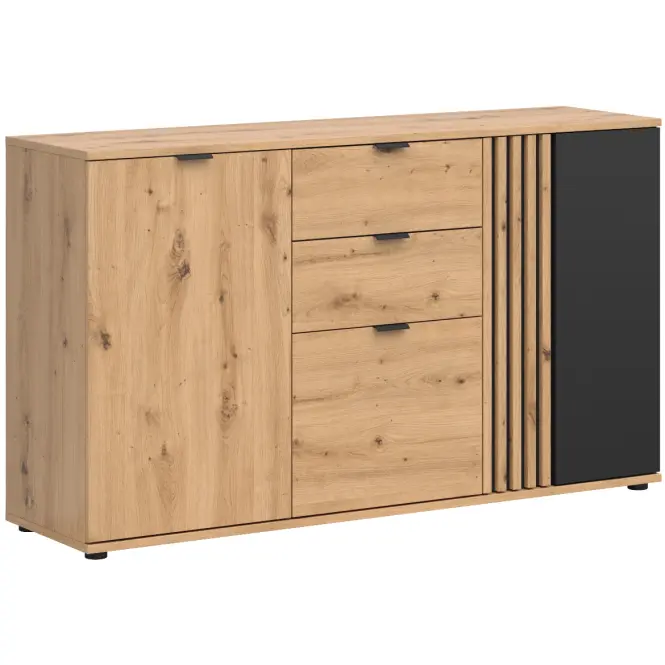 Komoda Vabres Artisan/Čierna 3d2s