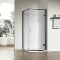 Sprchový kút Maja 90x90x190 gun metal
