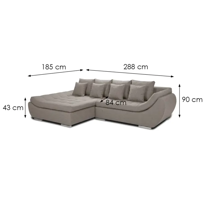 Rohová sedacia súprava Hugo LC-2R Vibe 21,5