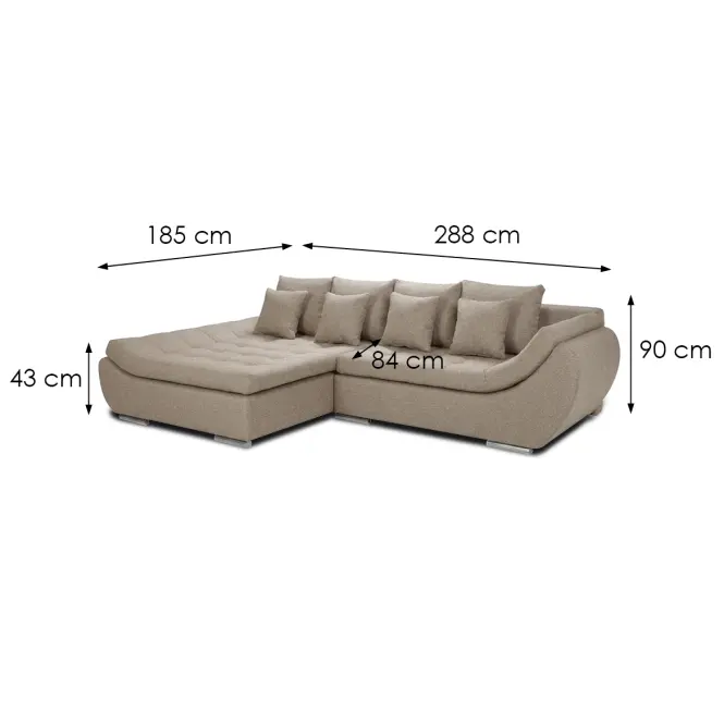 Rohová sedacia súprava Hugo LC-2R Vibe 08,5