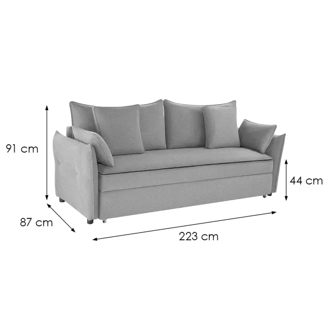 Pohovka Dusc-23099 sivá,6