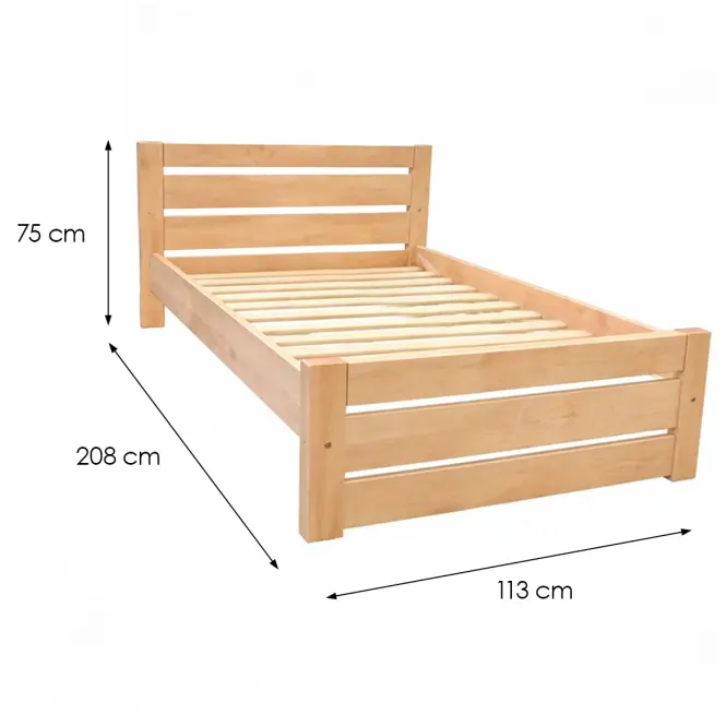 Posteľ Oliwia 100x200x200 Bukové Drevo               