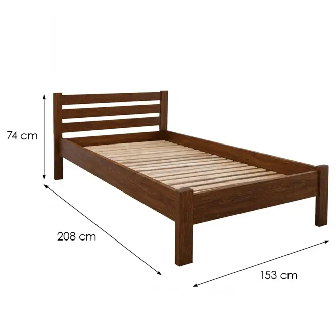Posteľ  Ewa 140x200 Drevo Buk Wyb. Dub,2