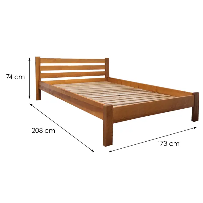 Posteľ  Ewa 160x200 Drevo Buk Wyb. Jeľša,2