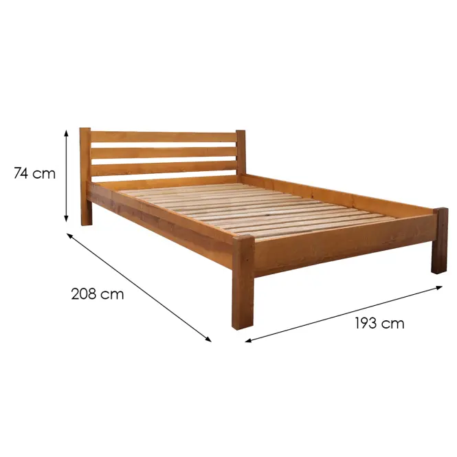 Posteľ  Ewa 180x200 Drevo Buk Wyb. Jeľša,2