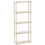 Plastový regál so 4 policami 173,5x60x30 écru