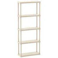 Plastový regál so 4 policami 173,5x60x30 écru