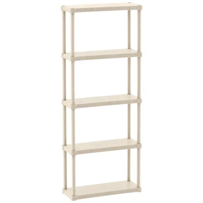Plastový regál so 4 policami 173,5x60x30 écru