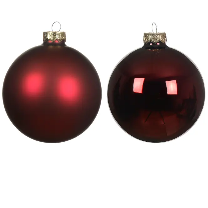 Sada 18 sklenených guliek 4cm – červená 9010442