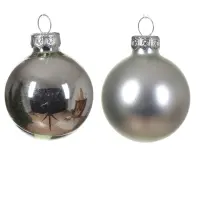 Sada 18 sklenených guliek 4cm – striebro 9010439