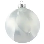 Sada 8 sklenených guliek 7cm – biely Ice 9140544