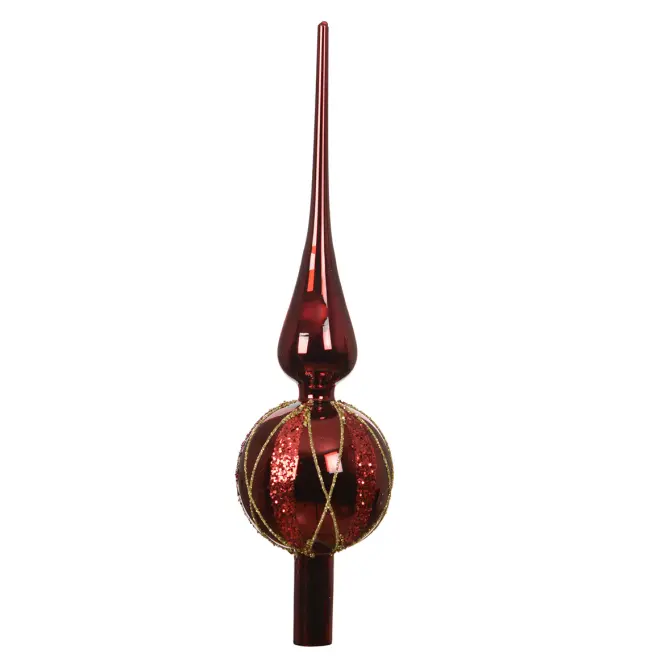 Sklenený špic na vianočný stromček 31cm – mix 9170261,3