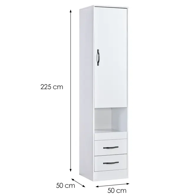 Regál Perfect 50 Biela/Čierna