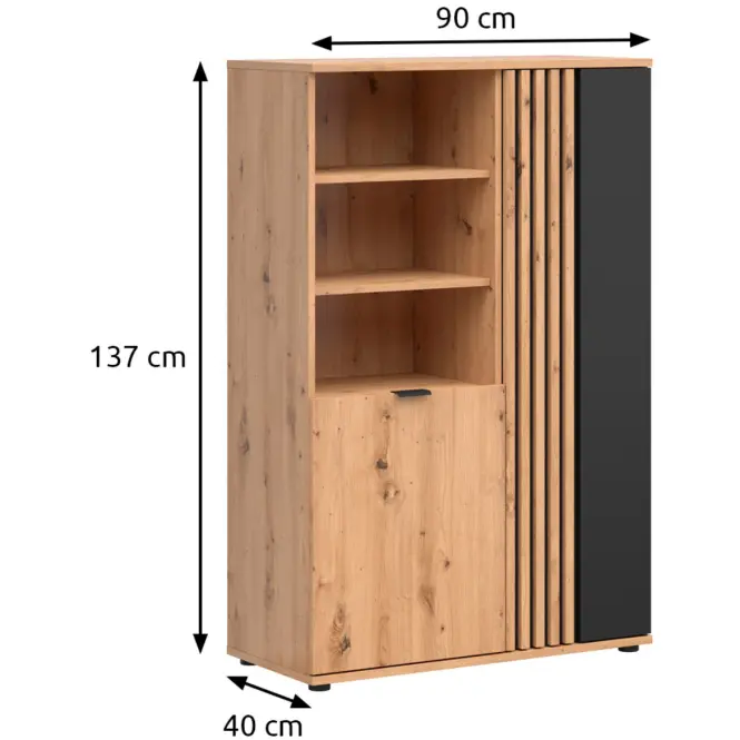 Regál Vabres Artisan/Čierna 2d,2